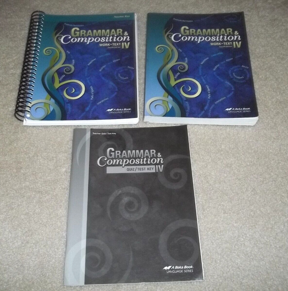 A Beka Grammar & Composition IV Worktext, Teacher Key, Quiz/Test Key 4th 10th Gr