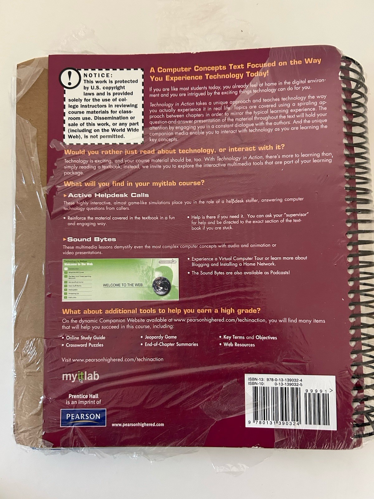 Annotated Instructor’s Edition 8th Edition Technology in Action – New, FREE Ship