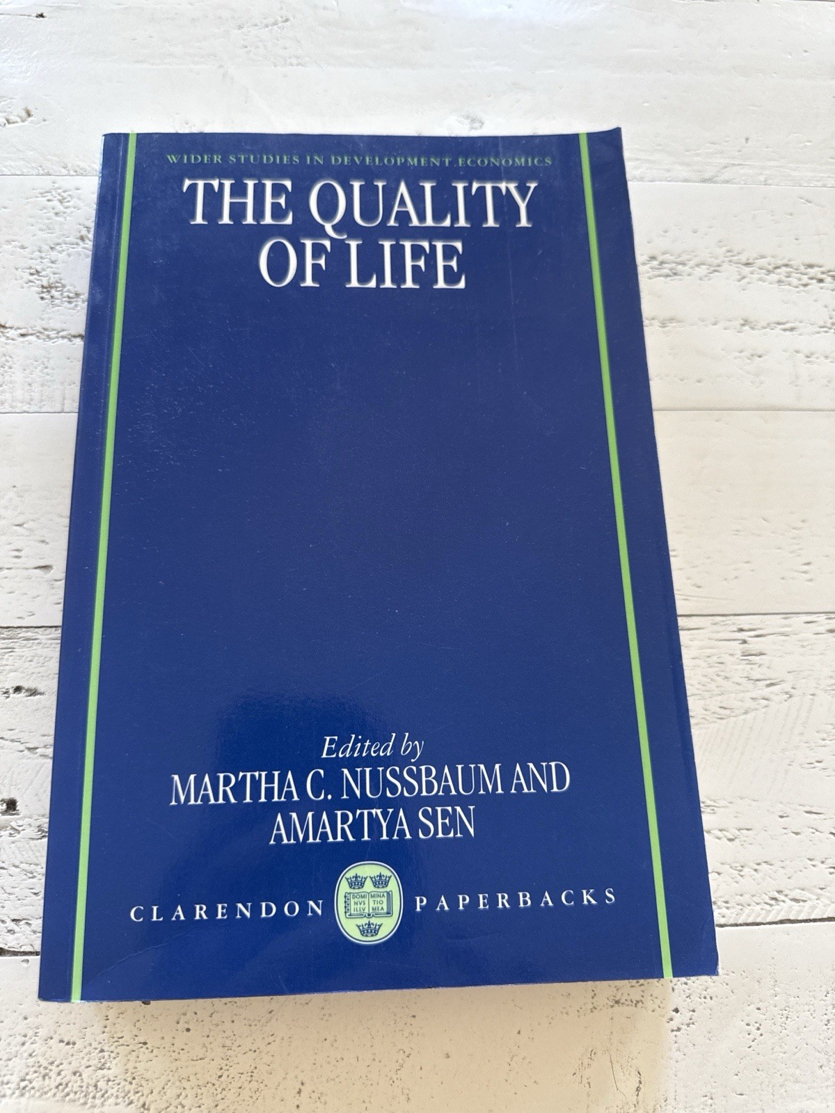 The Quality of Life 1993 Clarendon Press Nussbaum Sen Development Economics