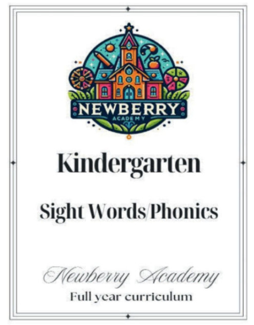 Kindergarten Sight Words Phonics Full year Lessons Workbook