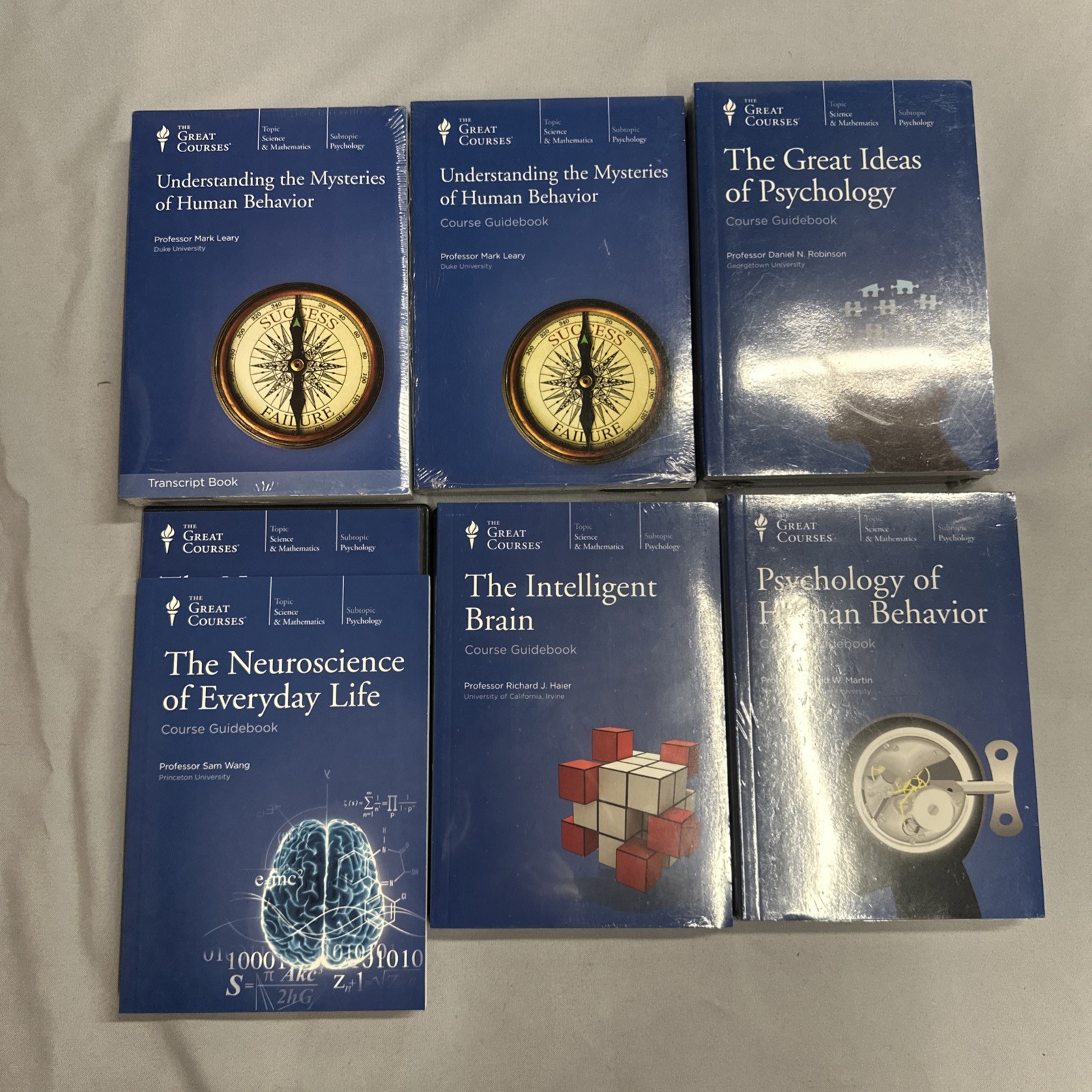 Great Courses Science Mathematics DVD & Book Lot 5 Psychology Brain Behavior