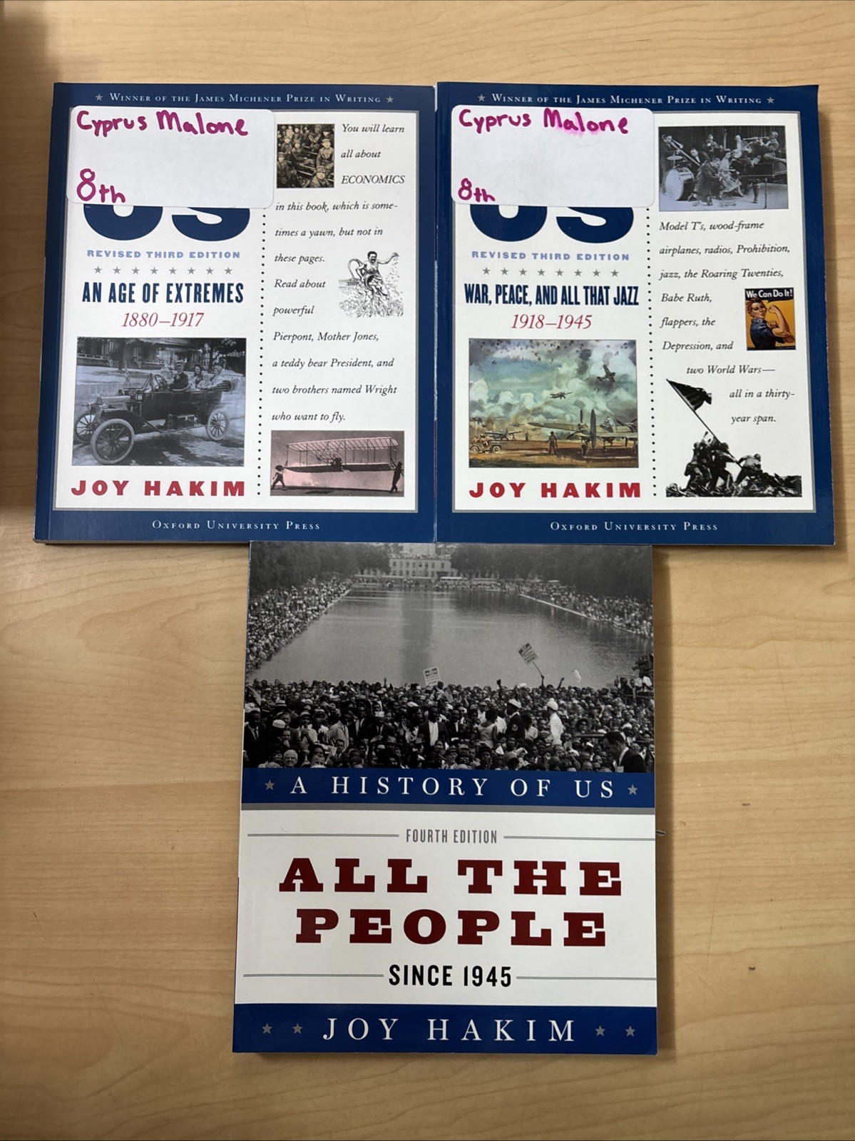Lot 10 A History of Us Vol. 1-10 Joy Hakim Revised 3rd Edition PB No Index