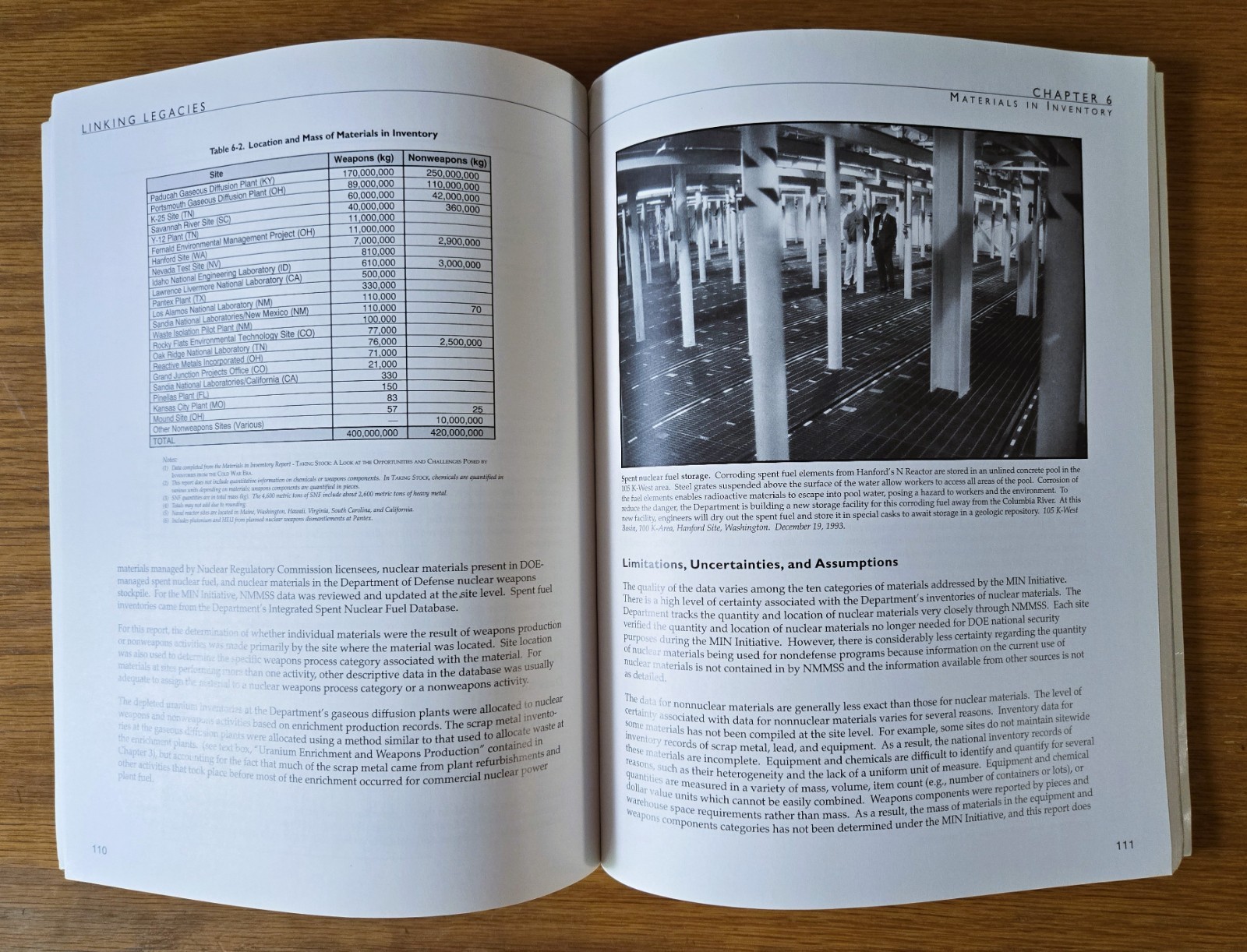 Linking Legacies: Nuclear Weapons Production Process Environmental Consequences