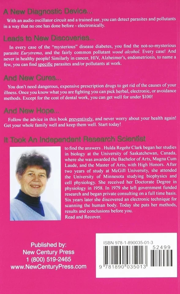 Cure for All Diseases : – With Many Case Histories by Hulda Regehr Clark New 😊