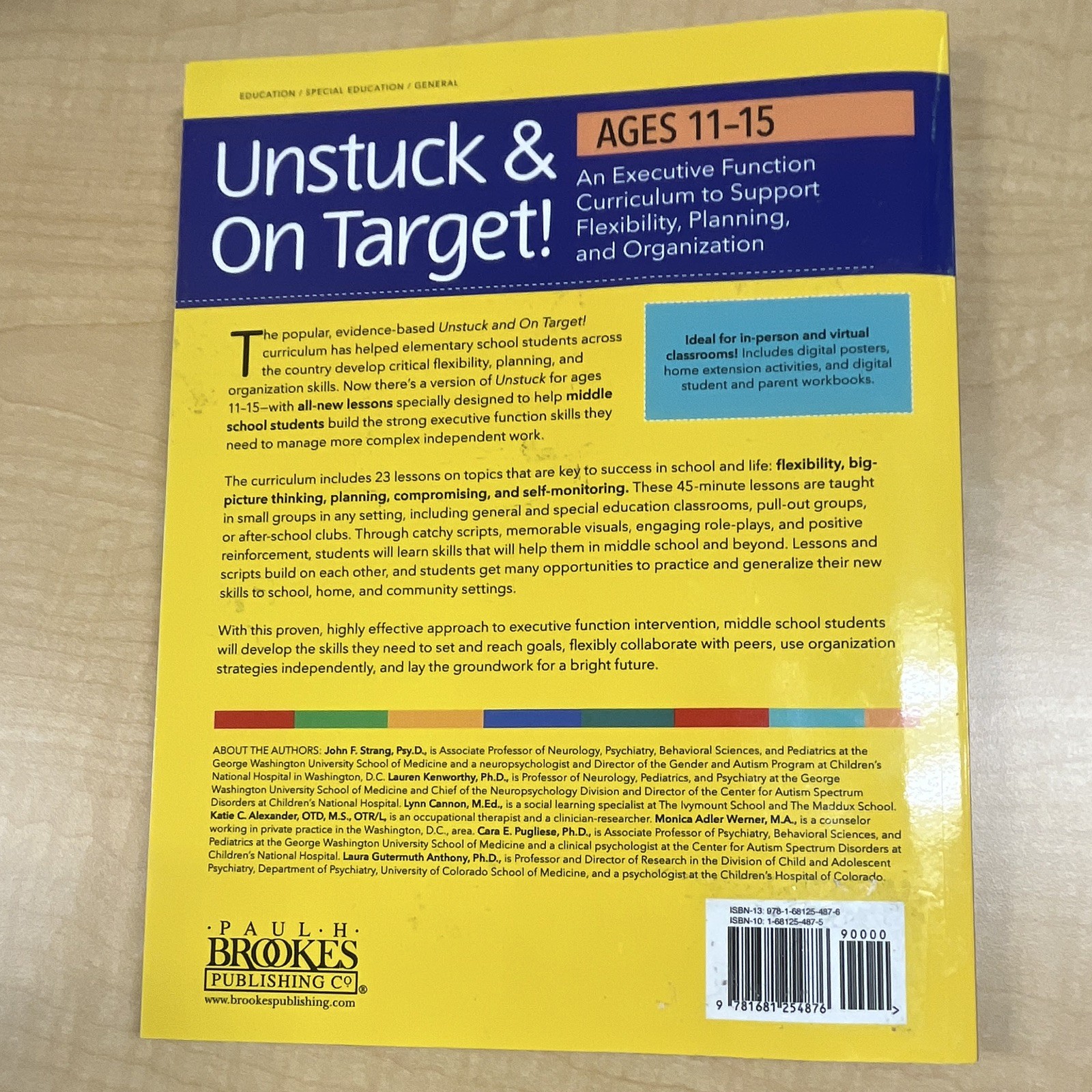 Unstuck & on Target! Ages 11-15 Executive Function Paperback 2024 Brookes