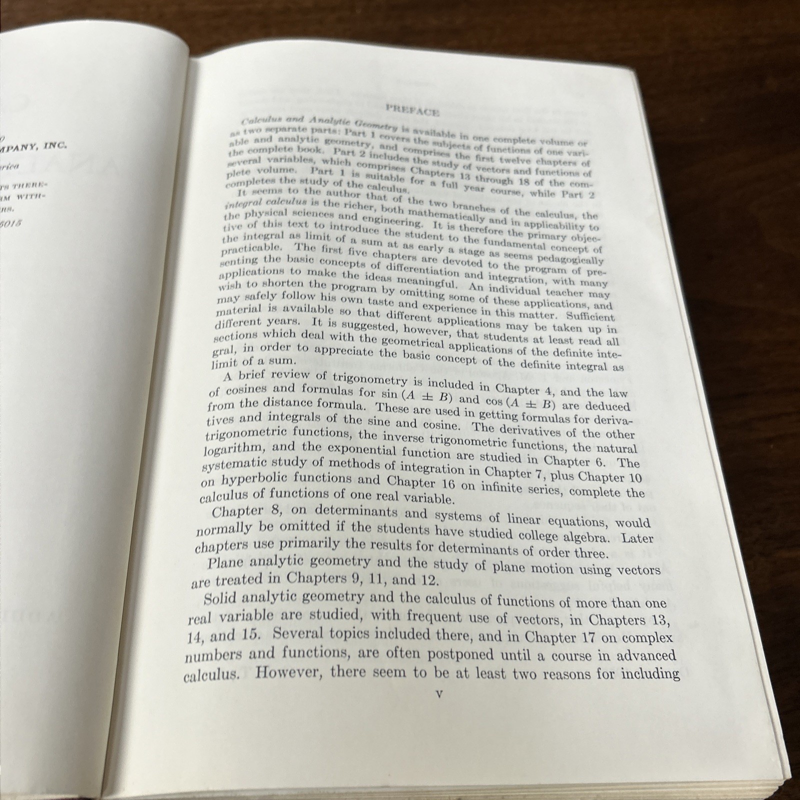 Calculus and Analytic Geometry by George B. Thomas Jr. 1961 3rd Ed. Hardcover