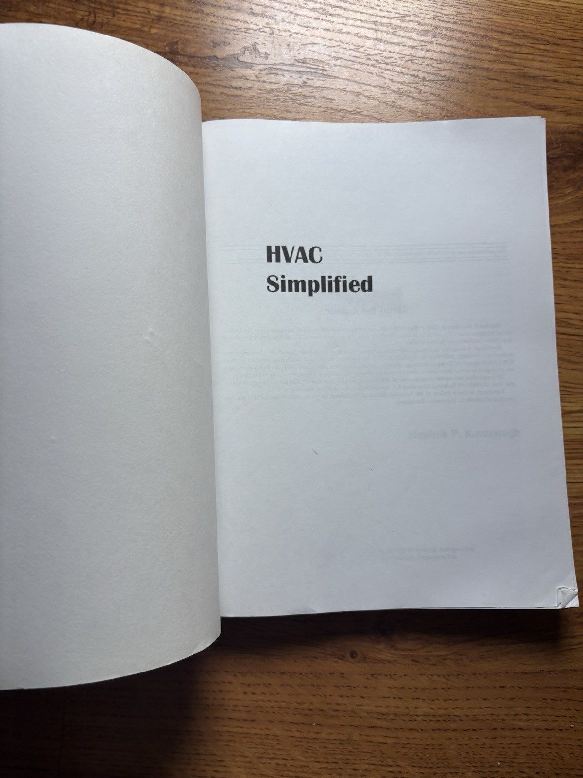 HVAC Simplified, Kavanaugh, Stephen P.