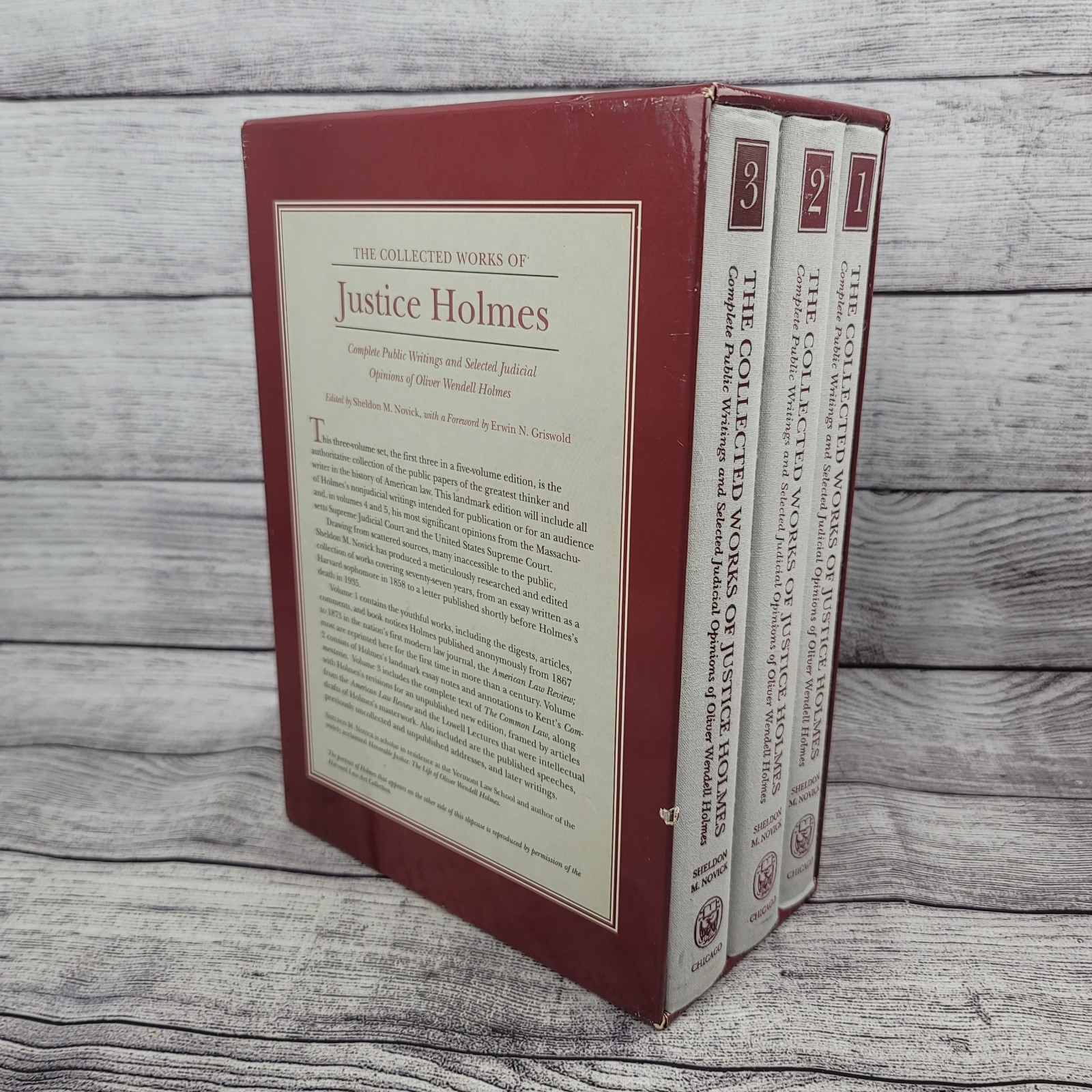 The Collected Works Of Justice Holmes 3 Volume Box Set Chicago Press