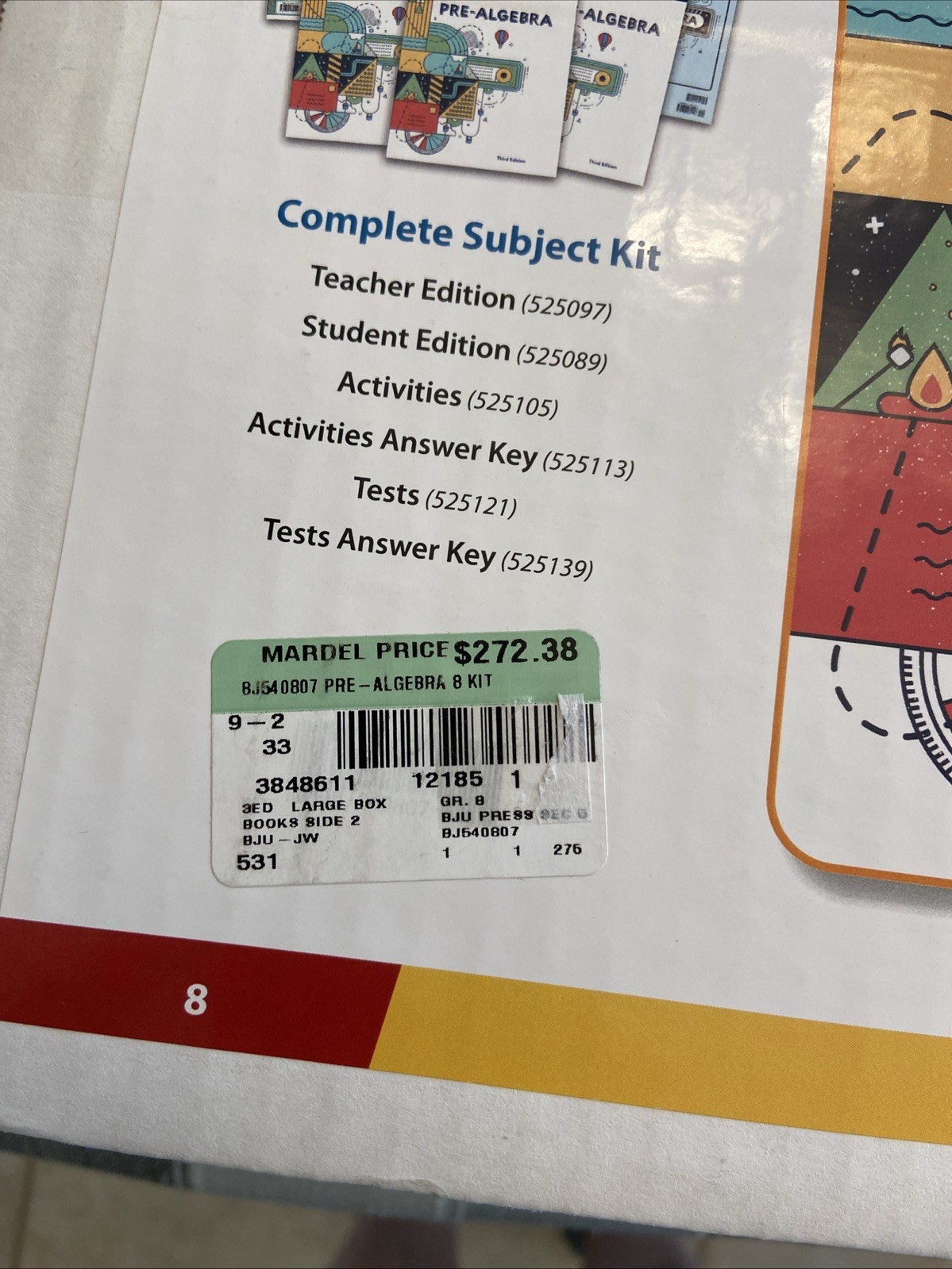 NEW BJU Press 8th grade PRE-ALGEBRA Complete Subject Kit 3rd ed Box Set Math 8