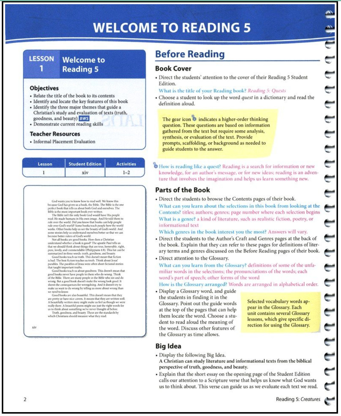 NEW BJU Bob Jones 5th grade READING 5 QUESTS Complete Subject Kit 3rd ed CURRENT
