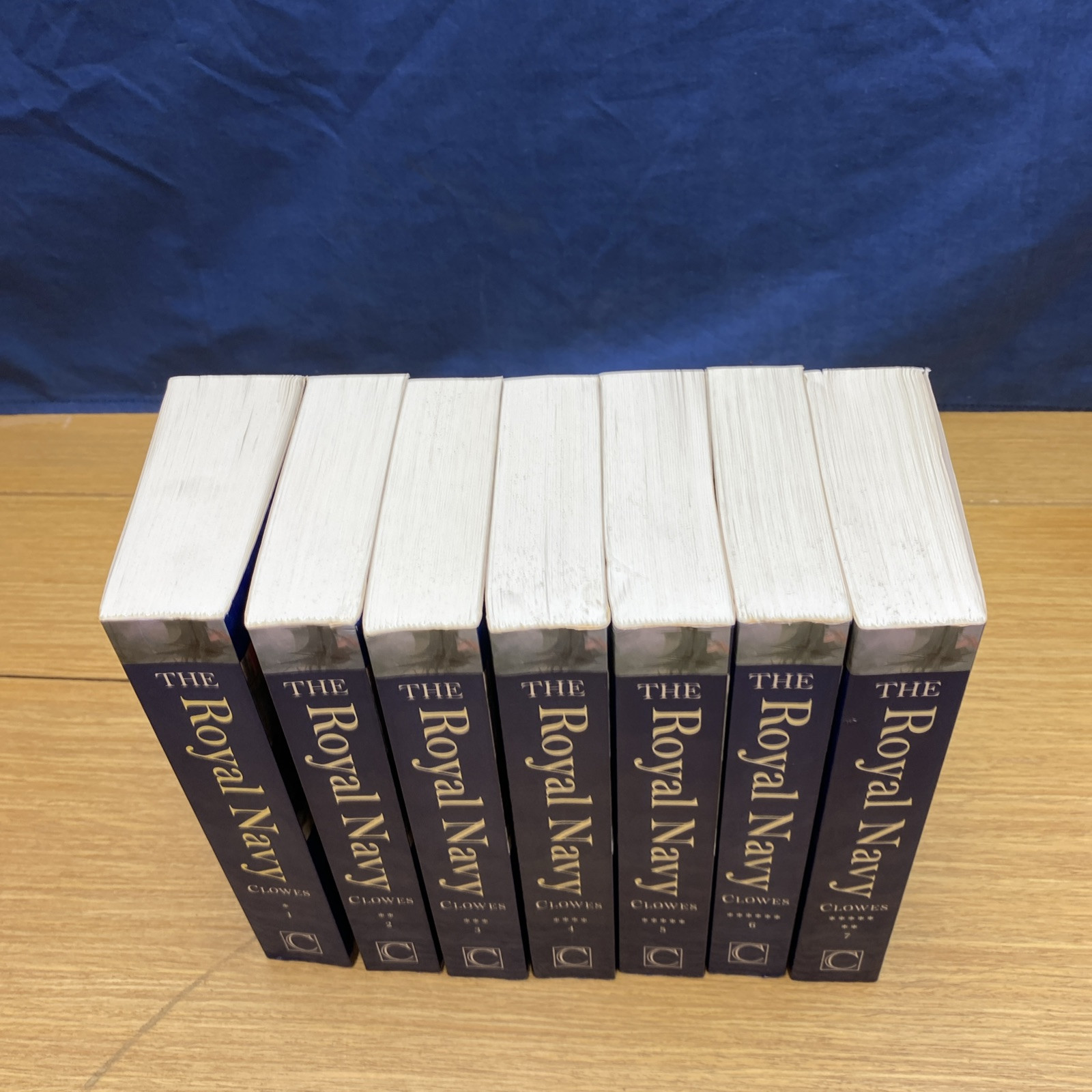 History of The Royal Navy: 7 volume softcover set by William Clowes