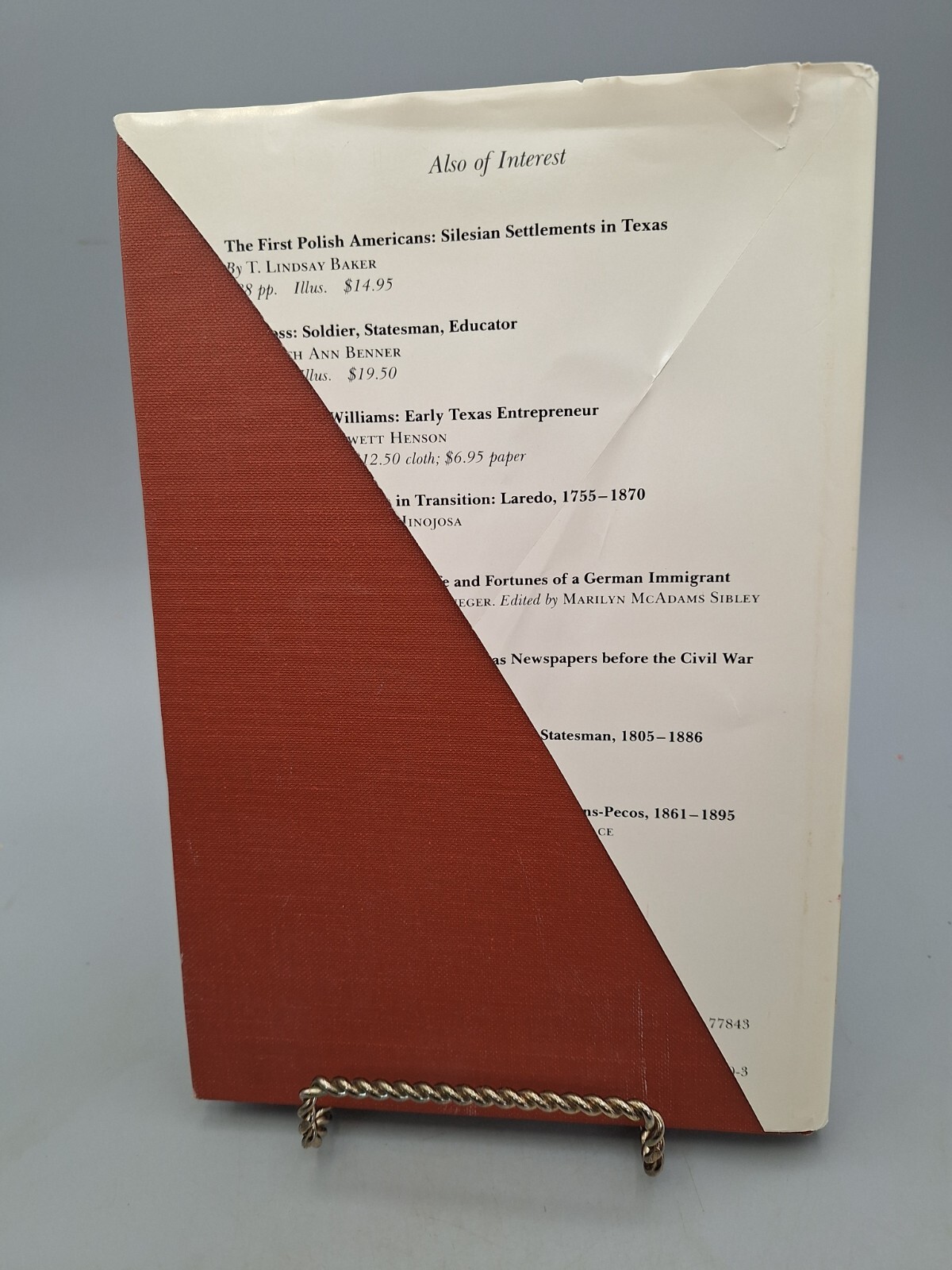 1985 Castro’s Colony Empresario Development in Texas 1842-1865 Weaver 1st HC