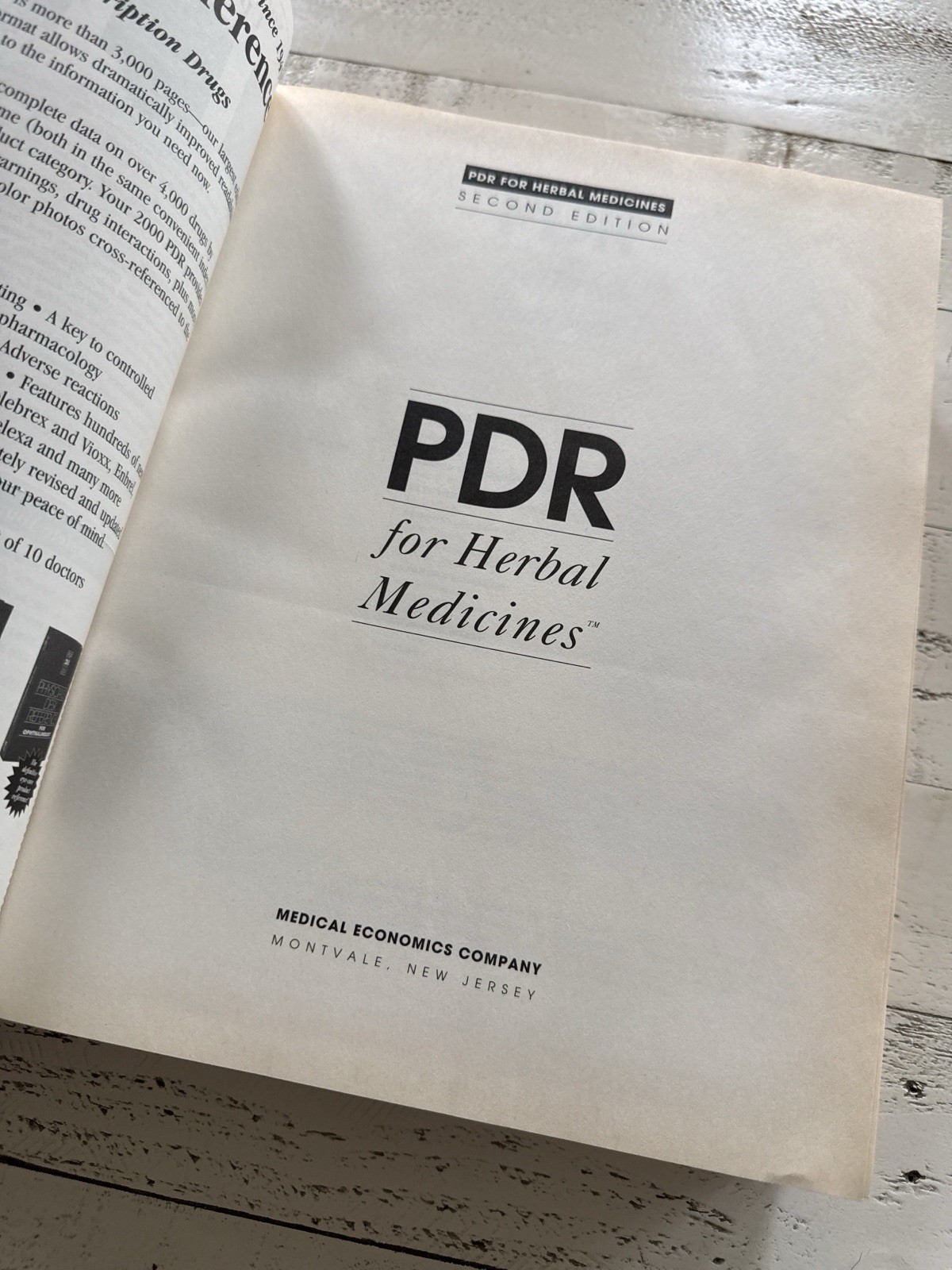 PDR for Herbal Medicines 2nd Edition HC 2000 Medical Economics Reference