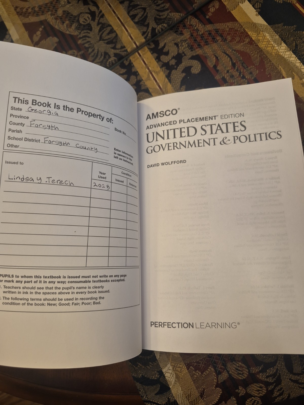2026 AMSCO Advanced Placement United States Government & Politics 9781663692726