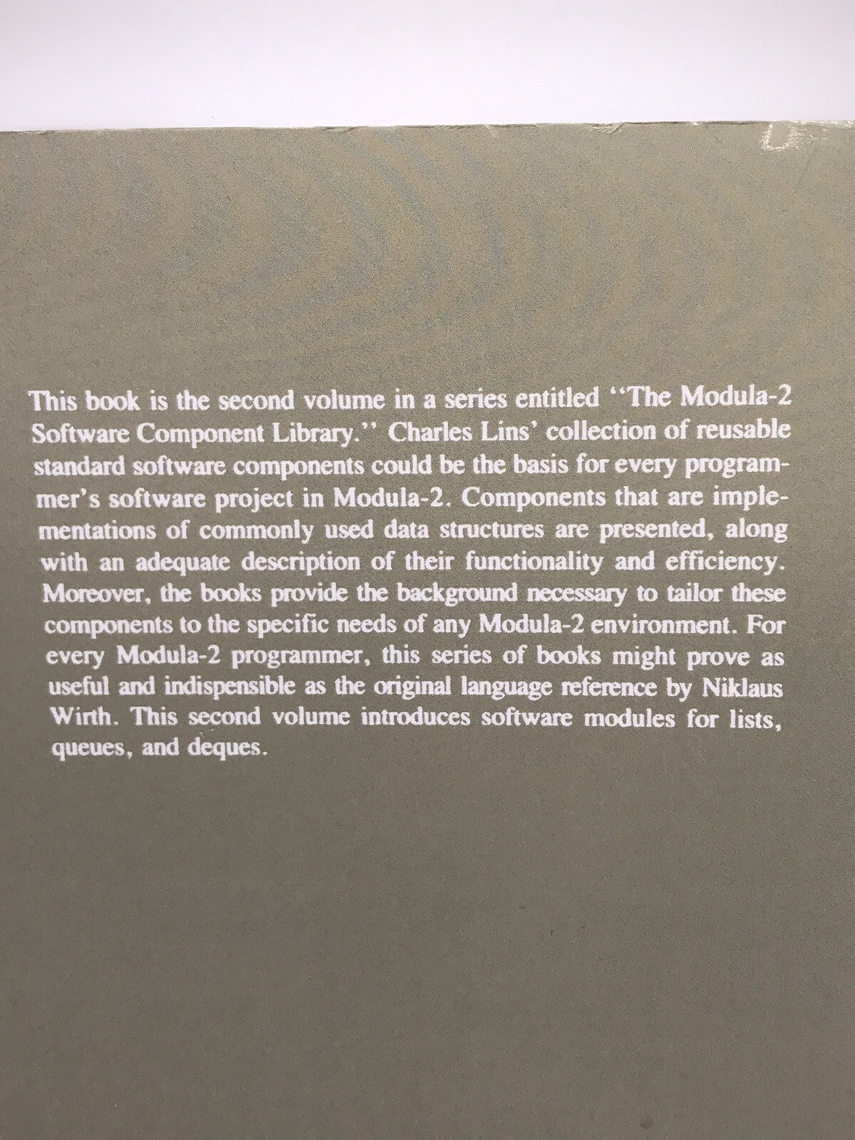 Springer Compass Int’l Ser. The Modula-2 Software Component Library Vol 2 C.Lins