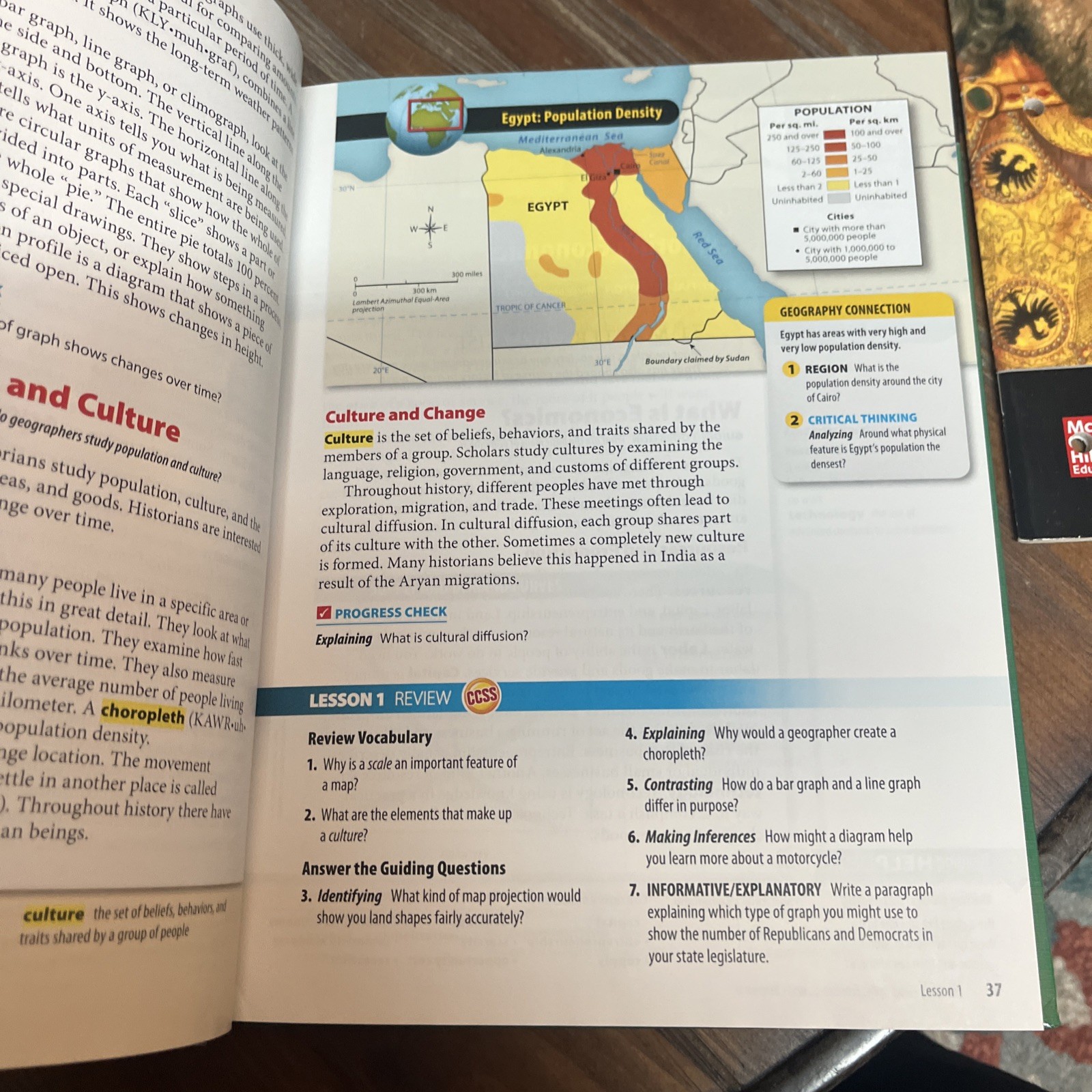 McGraw-Hill Discovering Our Past Modern Times Grade 7 Textbook & Test Book 2007
