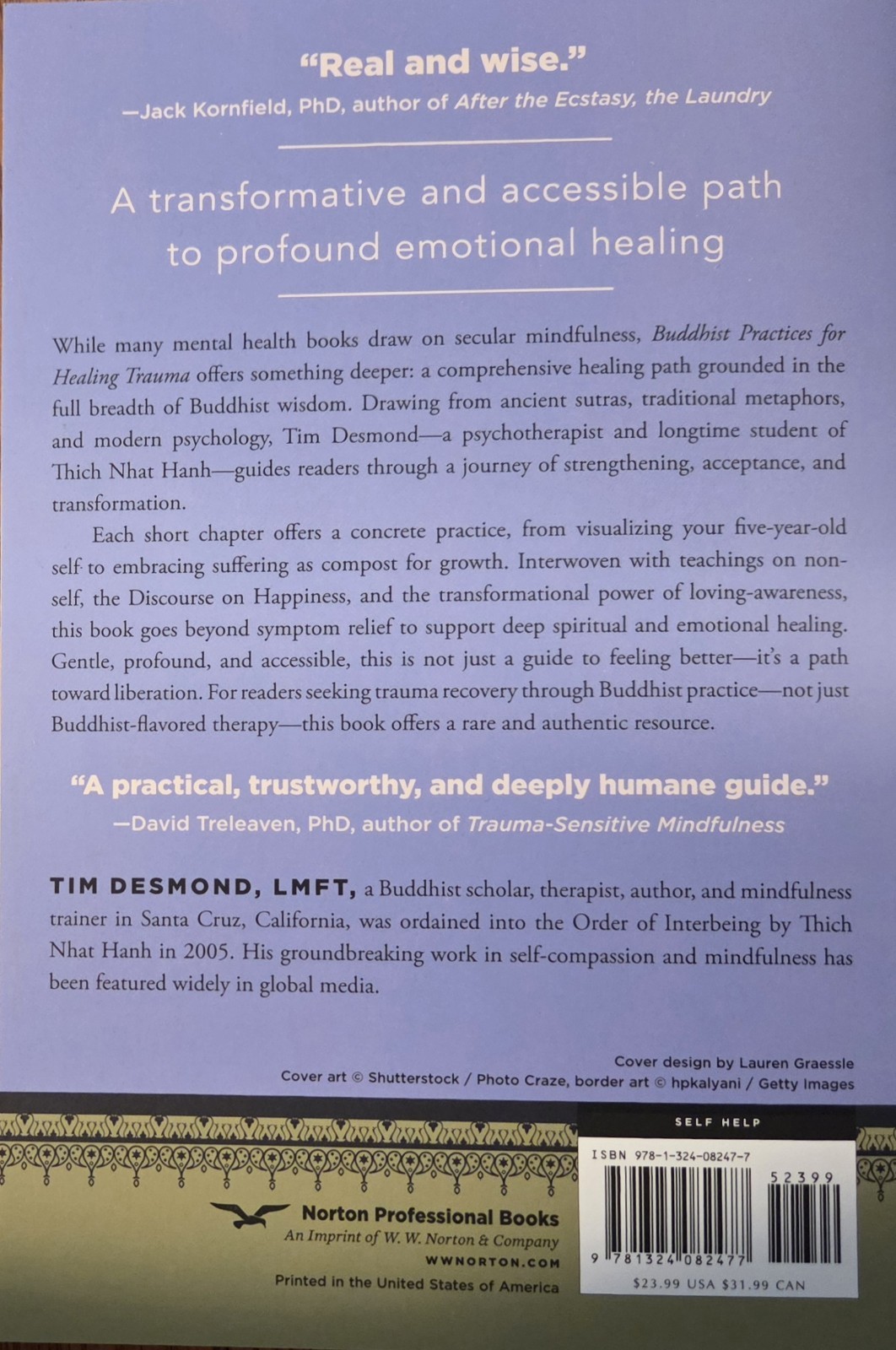 BUDDHIST PRACTICES FOR HEALING TRAUMA by Tim Desmond New Paperback 6/16/2026