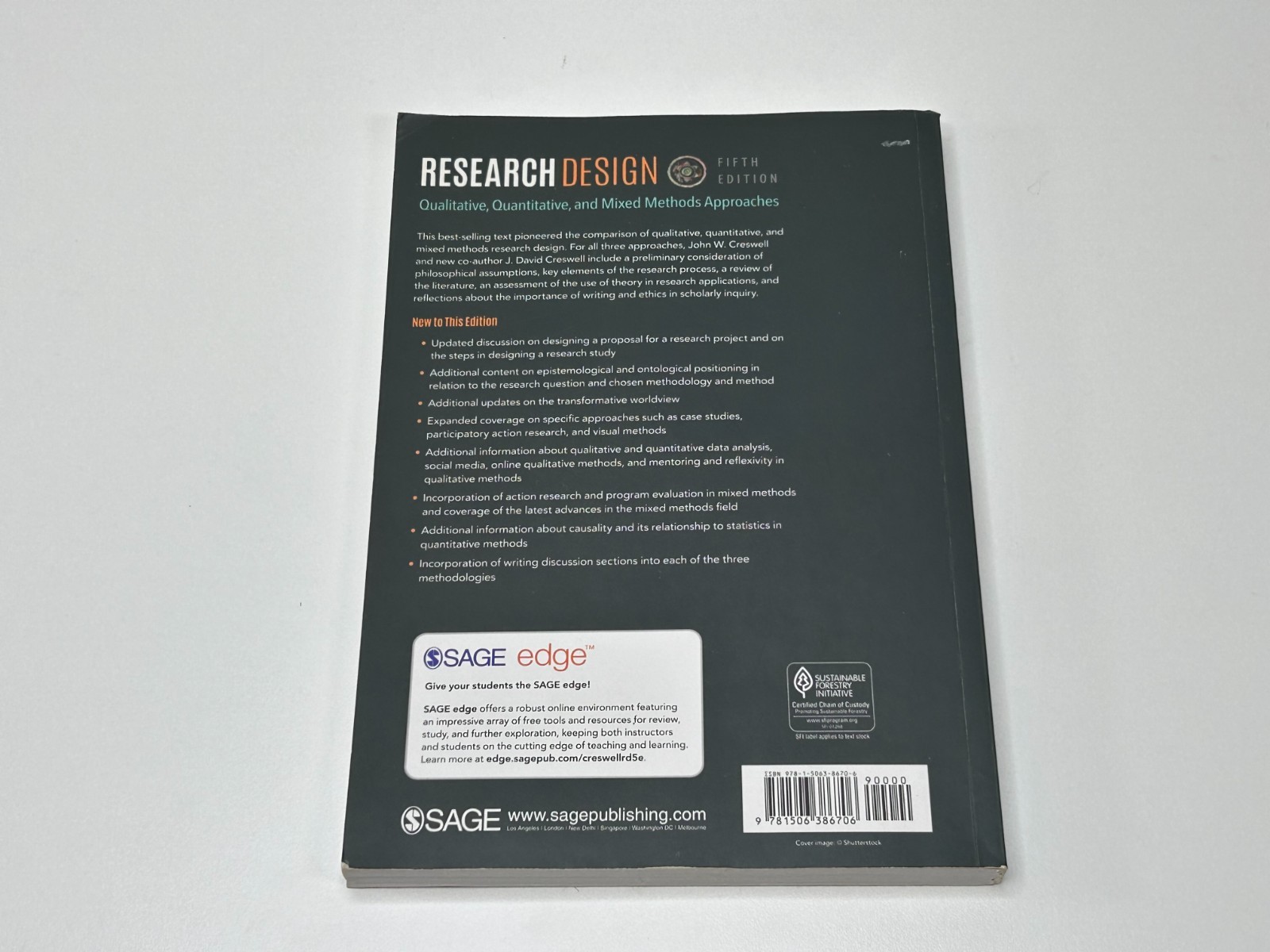 Research Design: Qualitative Quantitative & Mixed Method Approaches, 5th Ed.