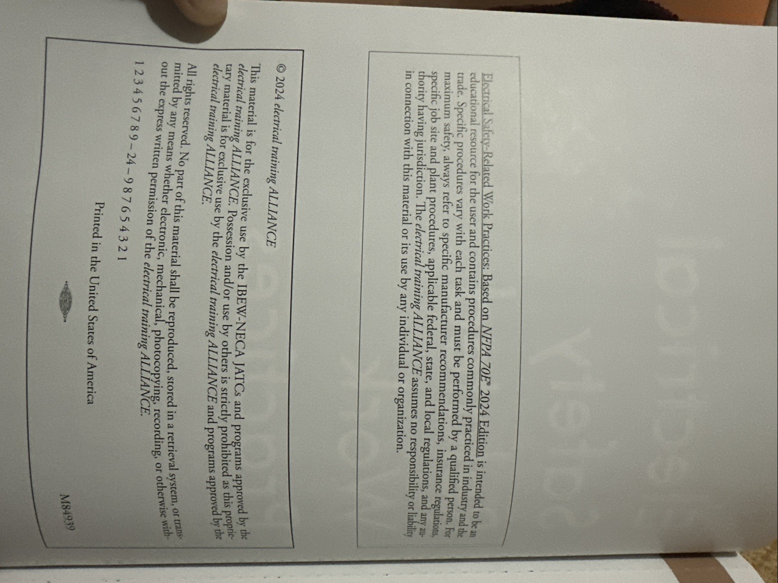 Electrical Safety-Related Work Practices, Based On the NFPA 70E 2024