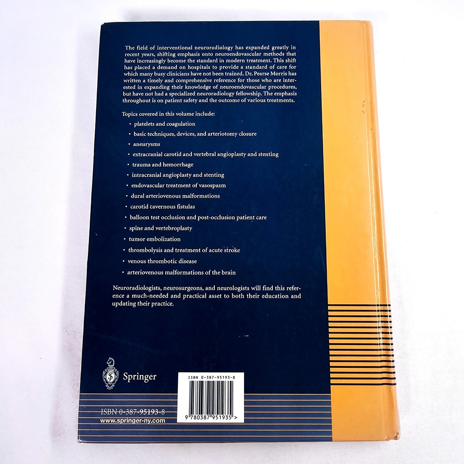 Springer Interventional Endovascular Therapy Nervous System Pearse Morris SZ VTG