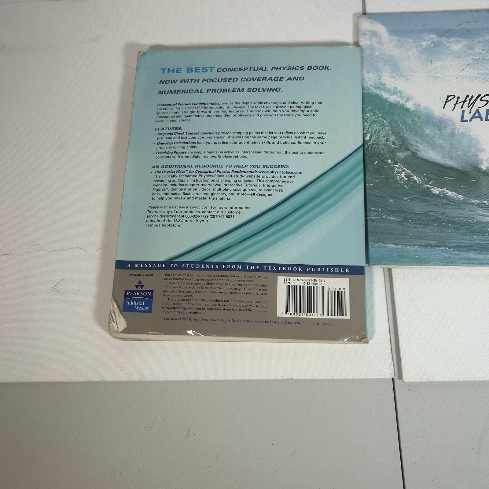 Conceptual Physics Fundamentals Paul G. Hewitt and lab manual Bill wright