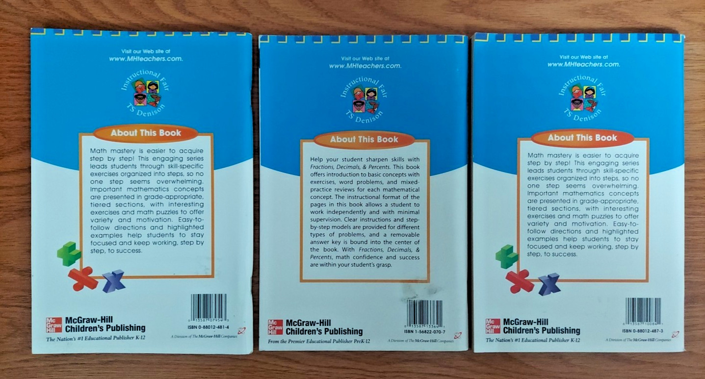 Mathematics a Step-by-Step Approach Grade 6, 8 Fractions Decimals & Percents 7-8