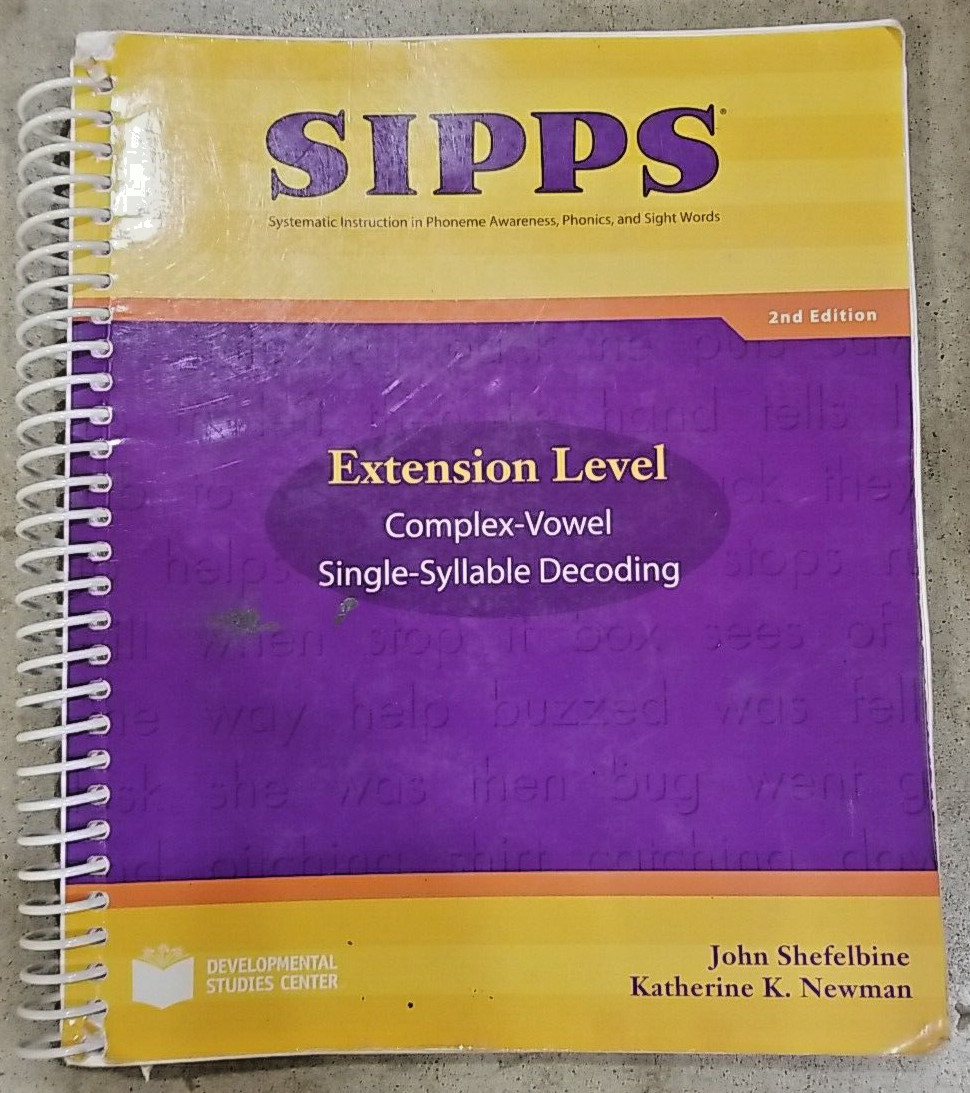 SIPPS Extension Level Complex Vowel Single Syllable Decoding 2nd Edition Book