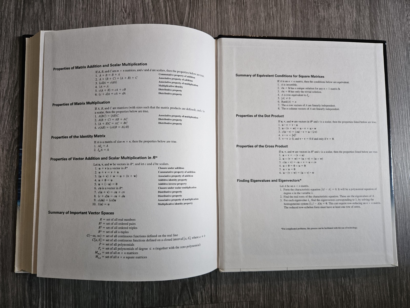 Elementary Linear Algebra 8e 8th Edition Hardcover Ron Larson Clean Pages