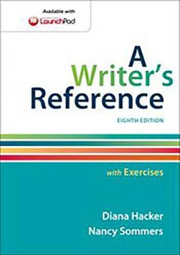 A Writer’s Reference with Exercises – Spiral-bound By Hacker, Diana – VERY GOOD