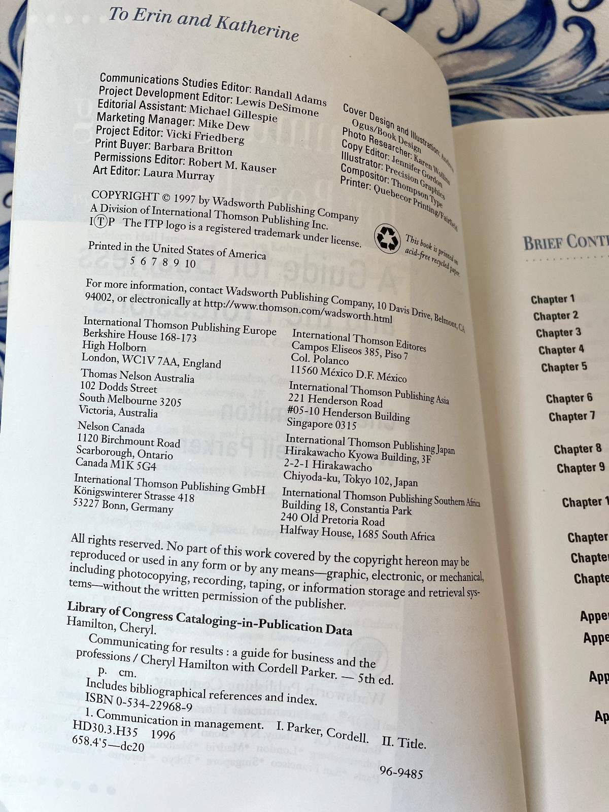 Communicating For Results, Fifth Edition, Cheryl Hamilton, Textbook, Paperback