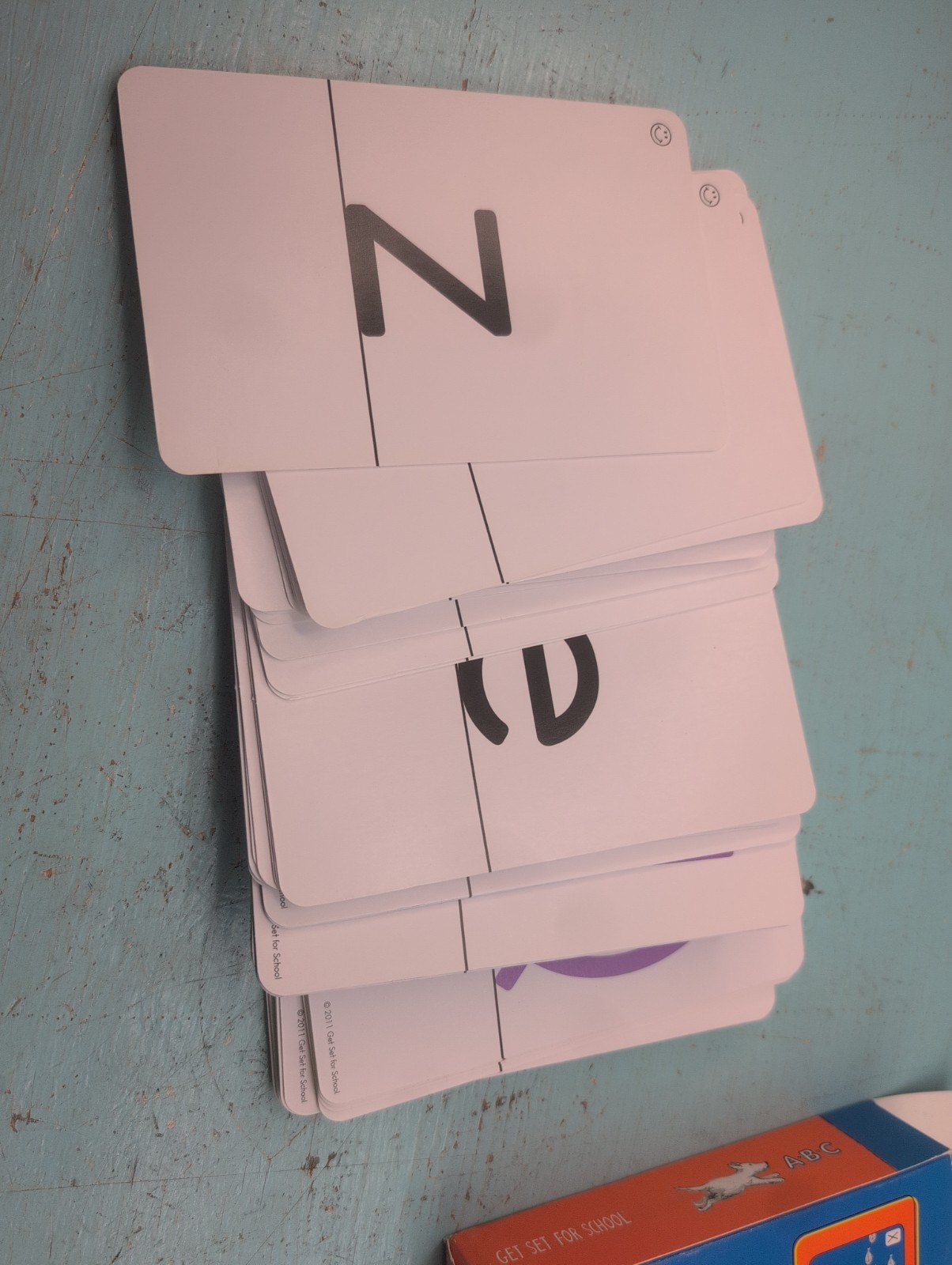 A-B-C Touch & Flip Cards by Get Set For School (2011, Cards,Flash Cards) – USED