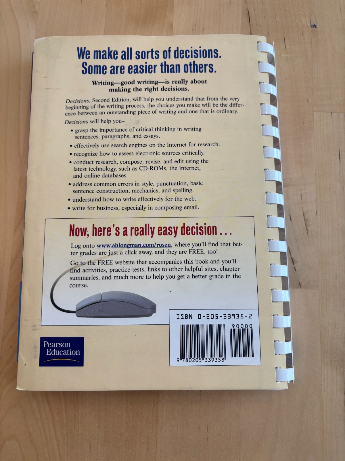 Decisions: A Writer’s Handbook (2nd Edition) Rosen, Leonard – Plastic Spiral