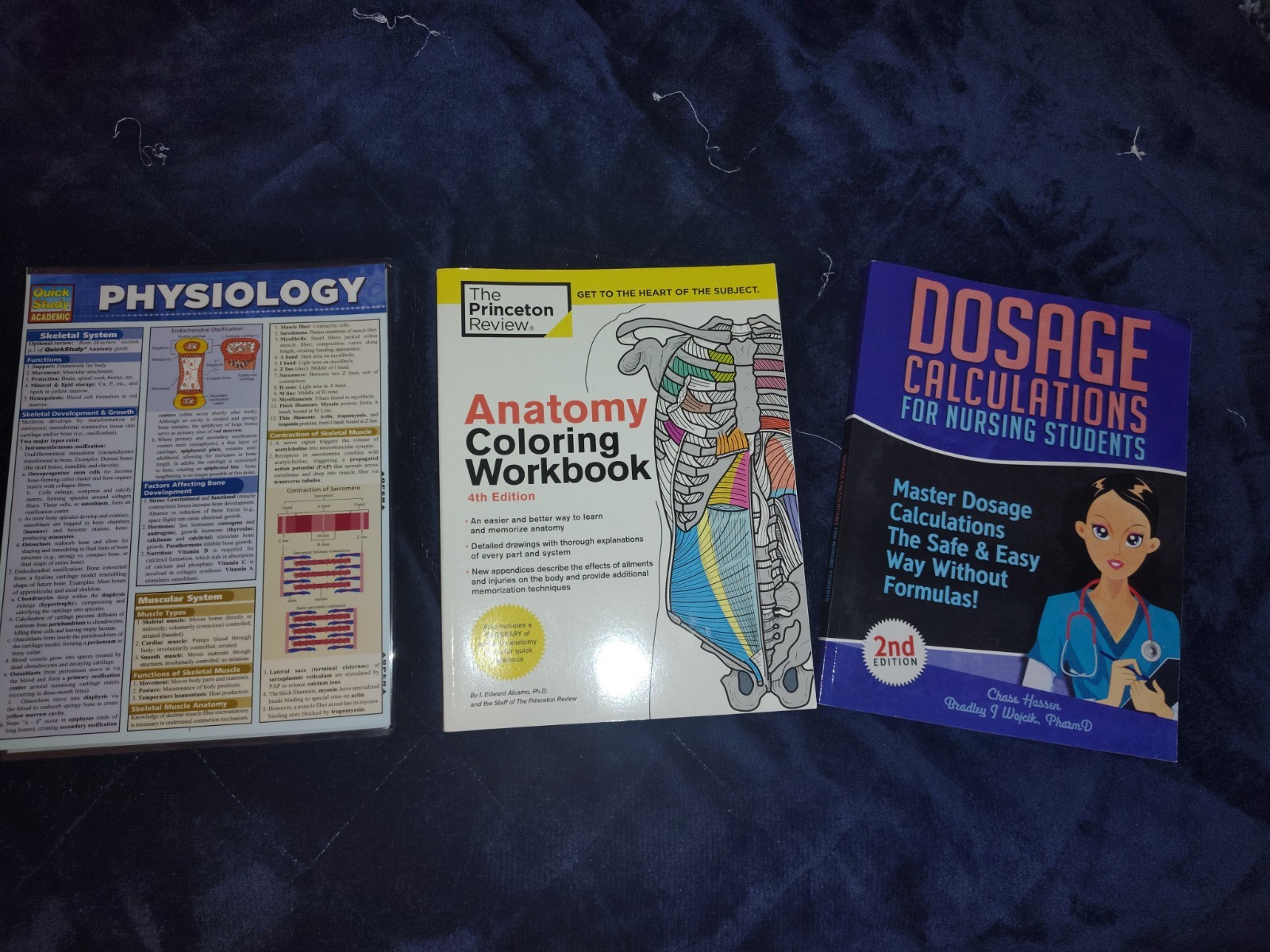 Nursing Student Book Bundle physiology Guide, Anatomy Coloring Workbook, Dosage