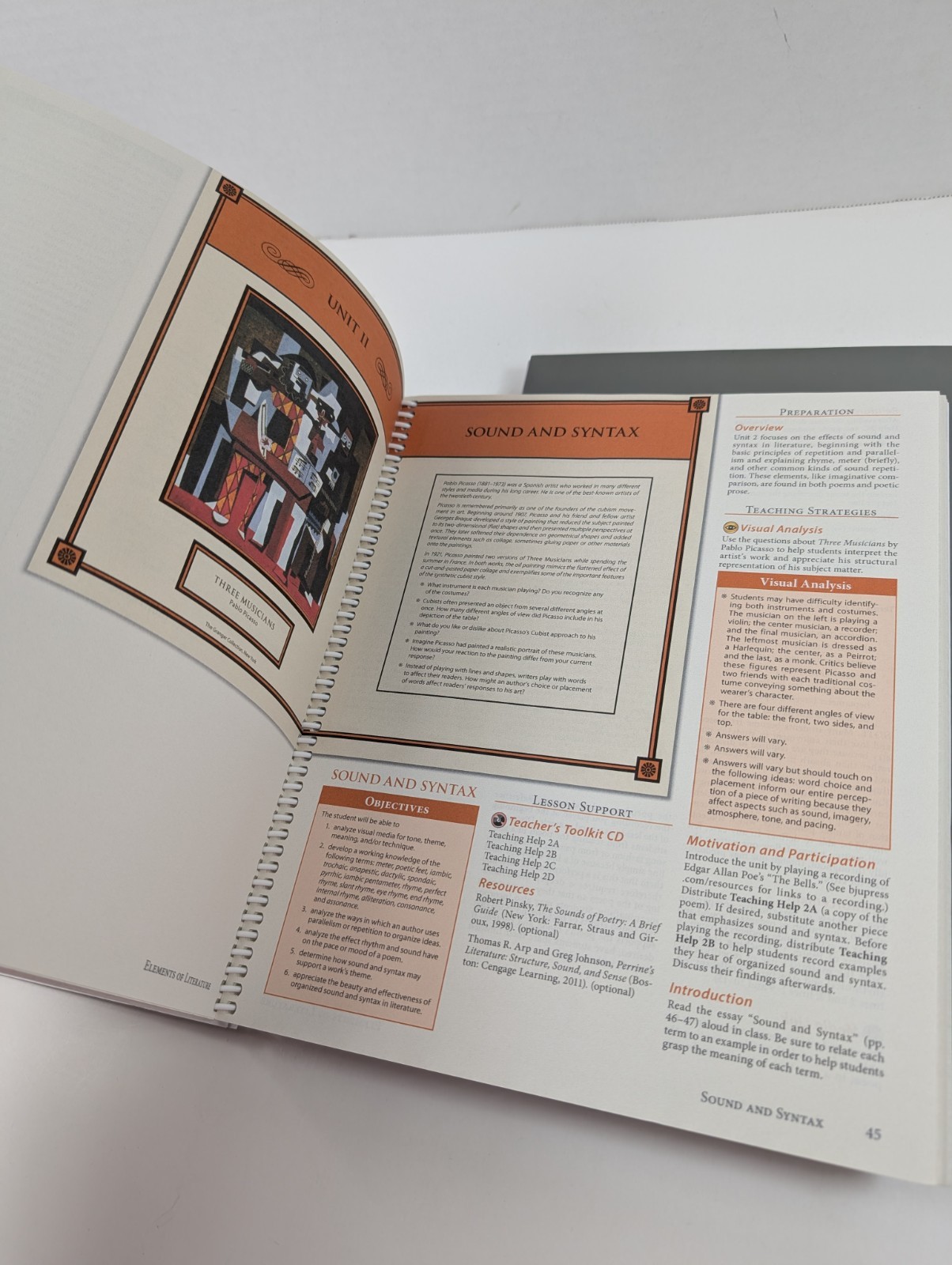BJU Press Elements of Literature Teachers Edition A&B Tests Key Student Textbook