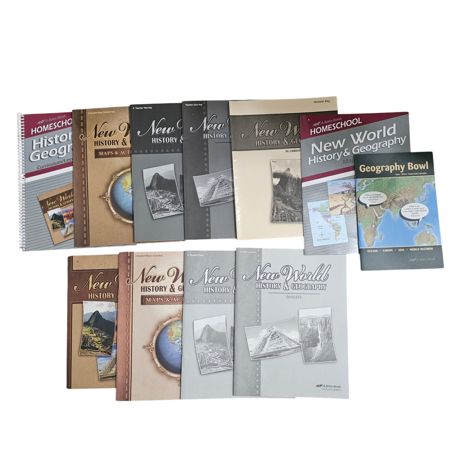 Abeka Homeschool New World History & Geography 6th Grade Kit Teacher Student