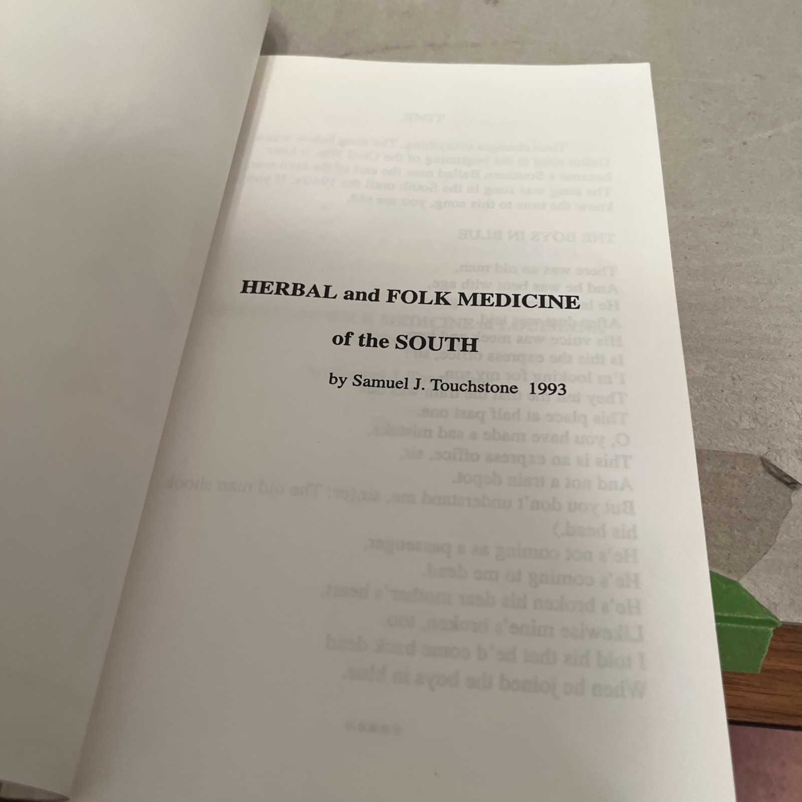 Herbal and Folk Medicine of Louisiana and the South Samuel Touchstone 1st Print