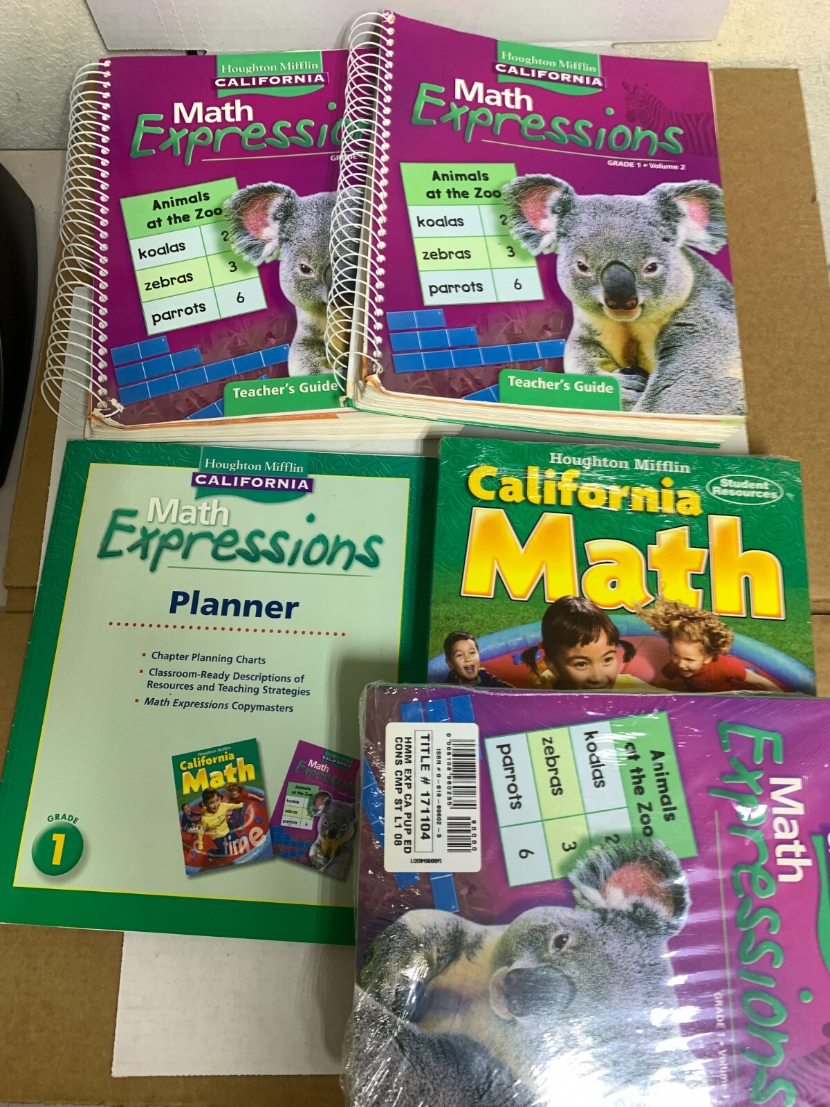 CALIFORNIA MATH Expressions Grade 1 Teachers Guide Planner work activity books
