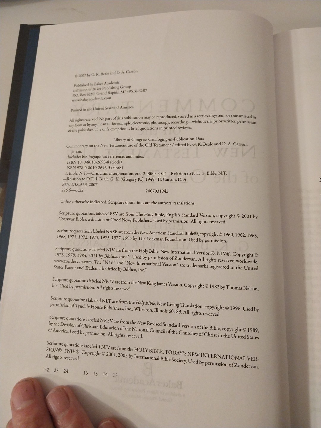 Beale & Carson COMMENTARY OF THE NEW TESTAMENT VG FAST SHIP