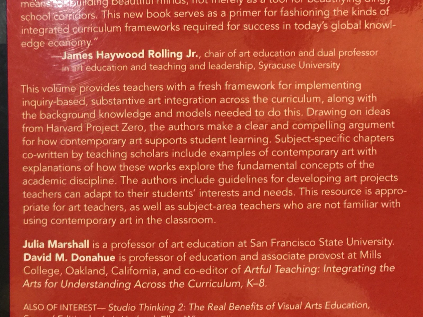 Art-Centered Learning Across the Curriculum: Integrating Contemporary Art