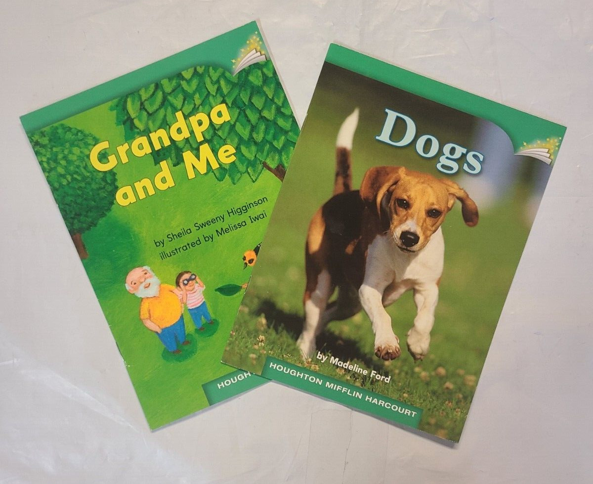 Lot of 2 Leveled Readers (First Grade) Level B/C, DRA 2-3 Houghton Mifflin-VG