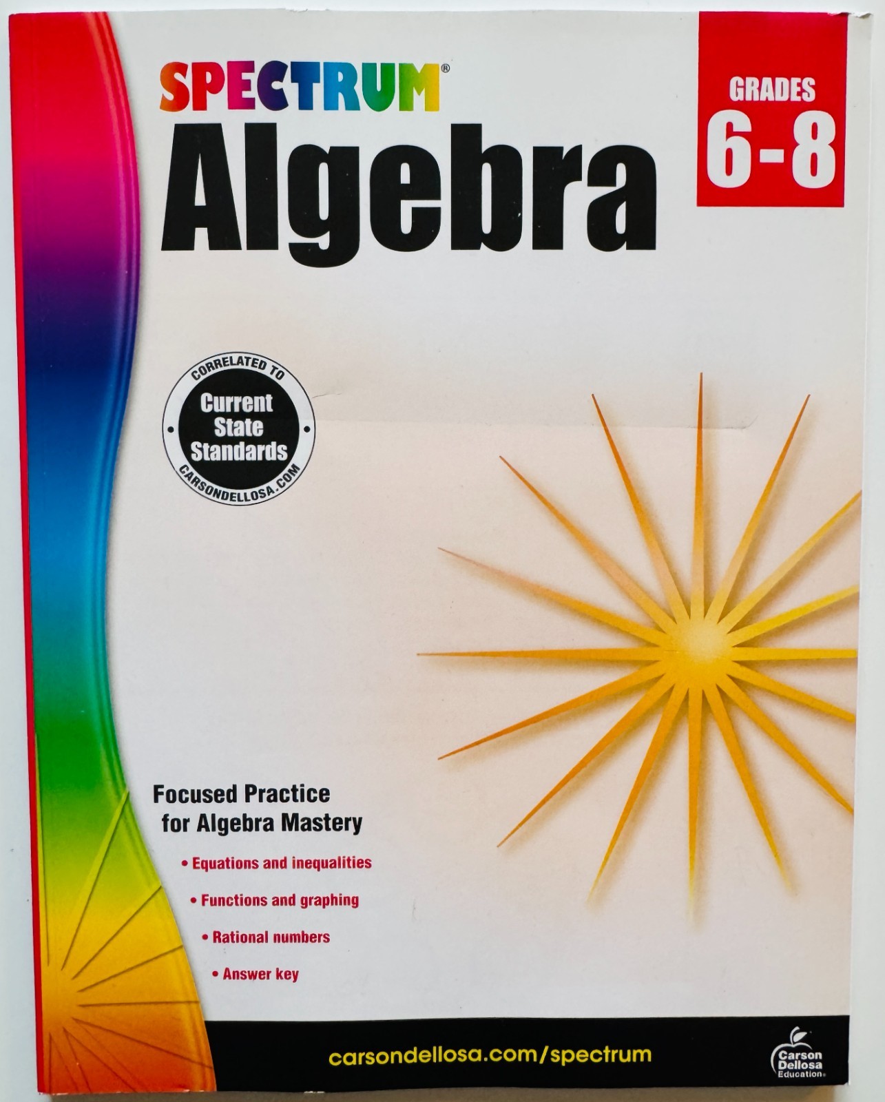 3 SPECTRUM WORKBOOKS / Math Grade 6 / Algebra Grades 6-8 / Math Grade 7 / NEW!