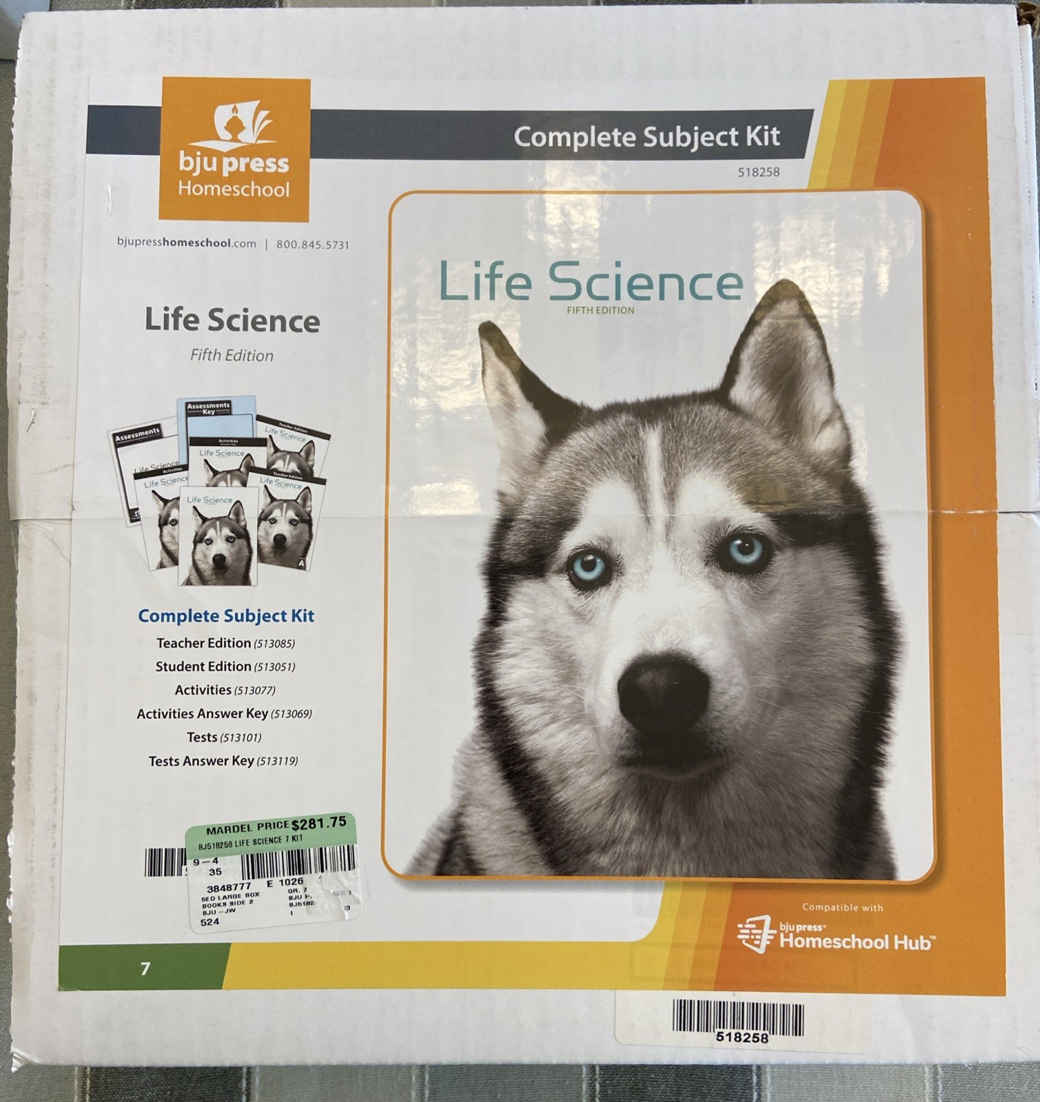 NEW BJU 7th grade 7 LIFE SCIENCE Complete Subject Kit 5th ed CURRENT Box Set