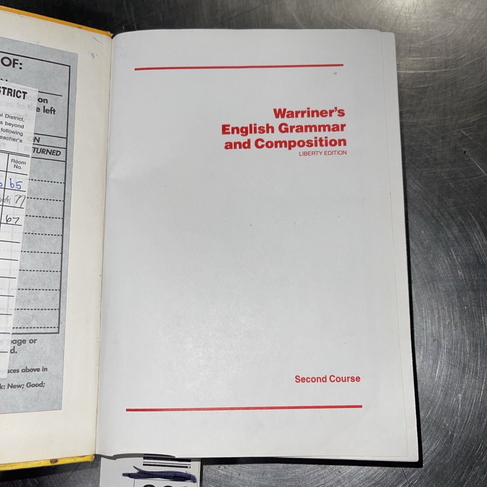 English Grammar and Composition Hardcover John E. Warriner