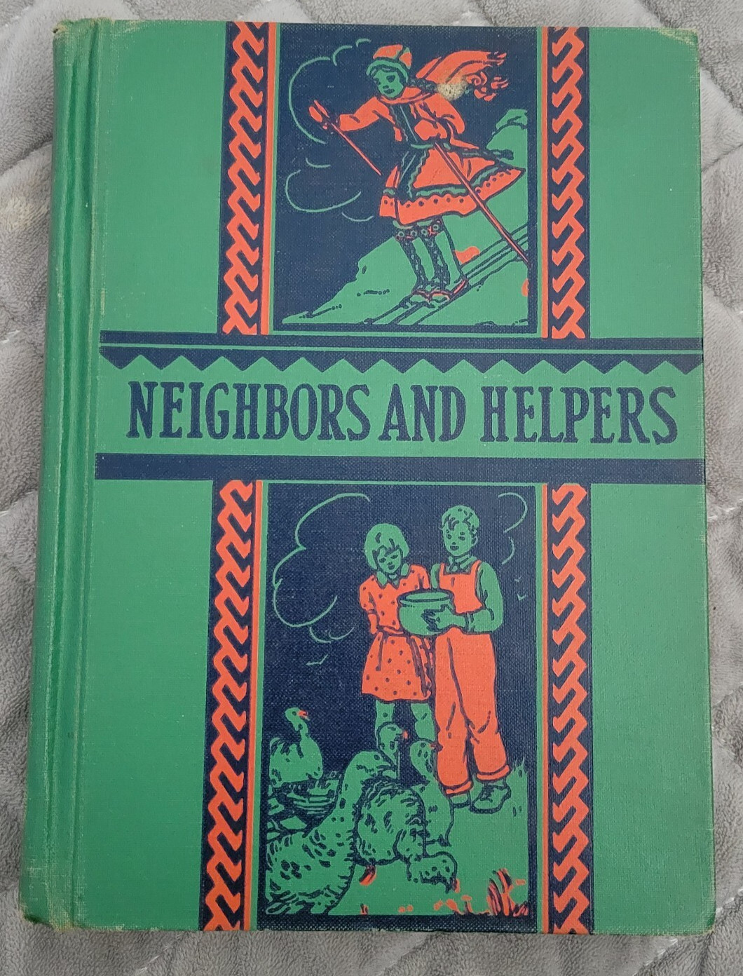 3rd Grade Reader w/Vocabulary Homeschool NEIGHBORS AND HELPERS Textbook Primer
