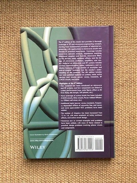 Microwave Engineering (BRAND NEW US HARDCOVER STUDENT 4/E; ISBN- 9780470631553)