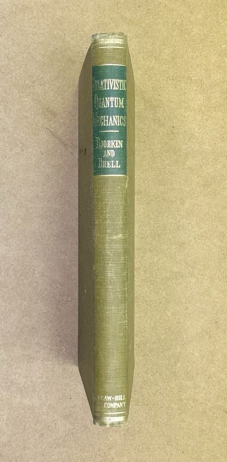 Vintage 1964 Relativistic Quantum Mechanics by Bjorken & Drell HCVG 1st Edition
