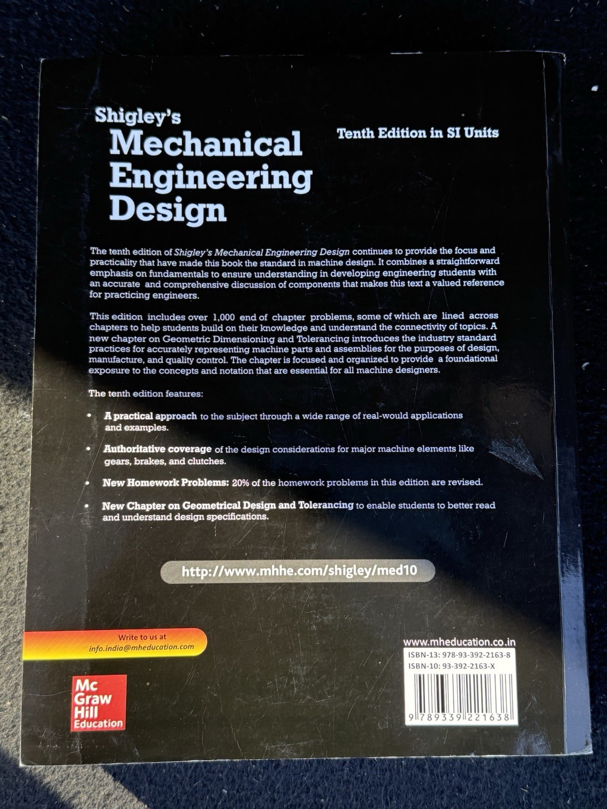 SHIGLEY’s Mechanical Engineering Design Tenth Edition SI Units Special Edition