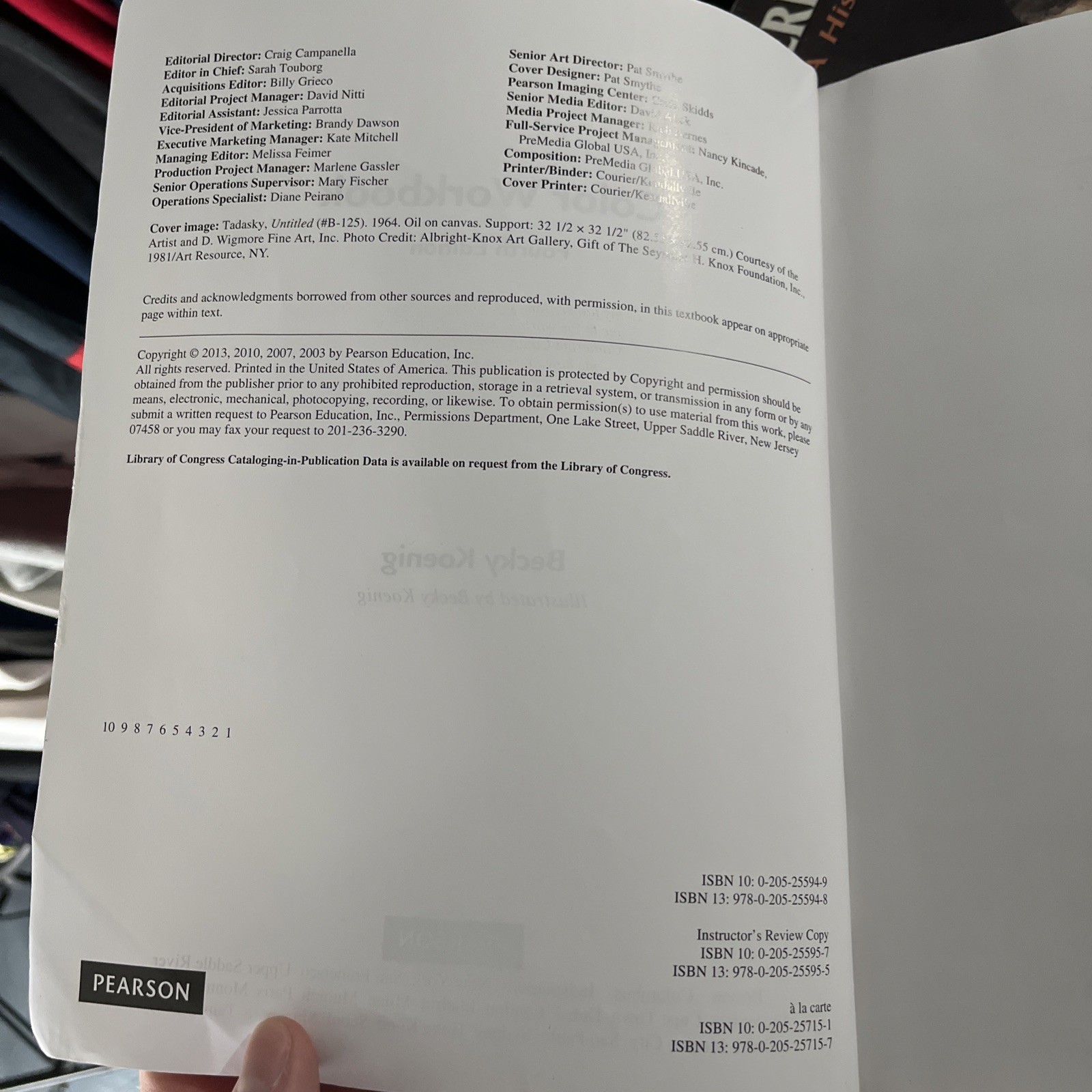 Color Workbook – Paperback, by Koenig M.F.A. Becky – Acceptable SEE IMAGES