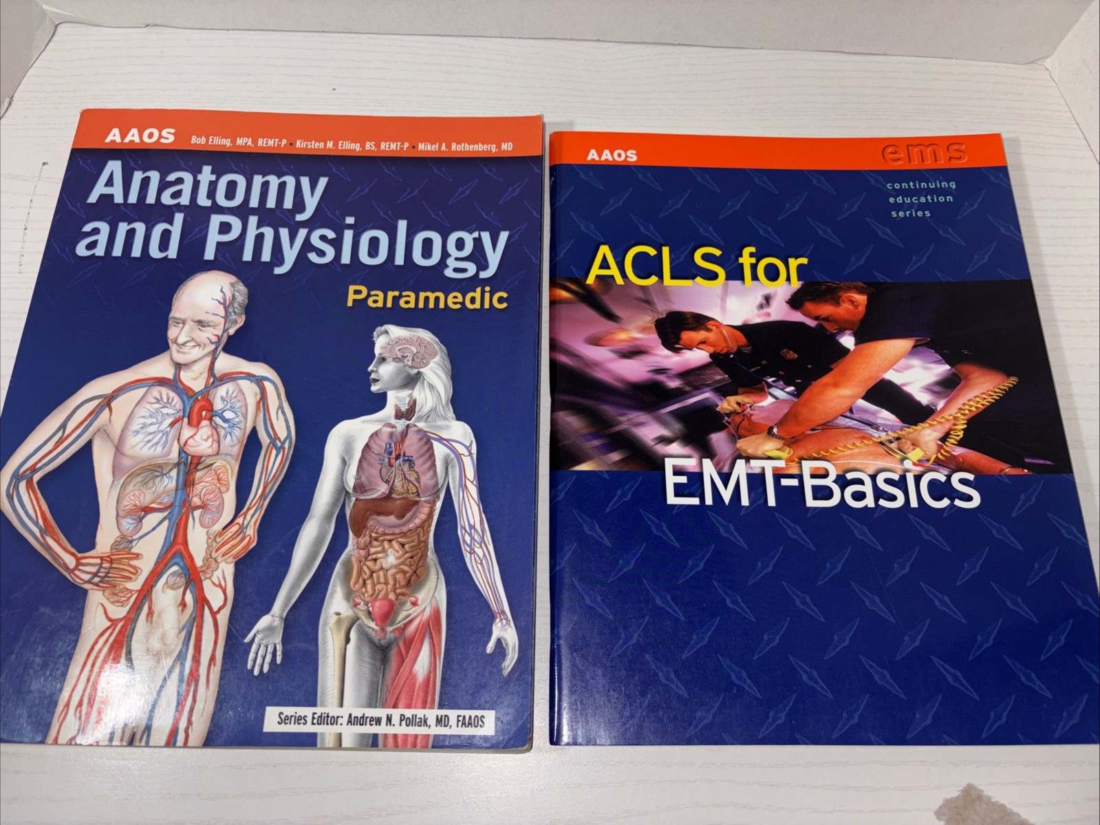 EMS EMT Book Lot AAOS Anatomy Physiology Paramedic + ACLS for EMT Basics