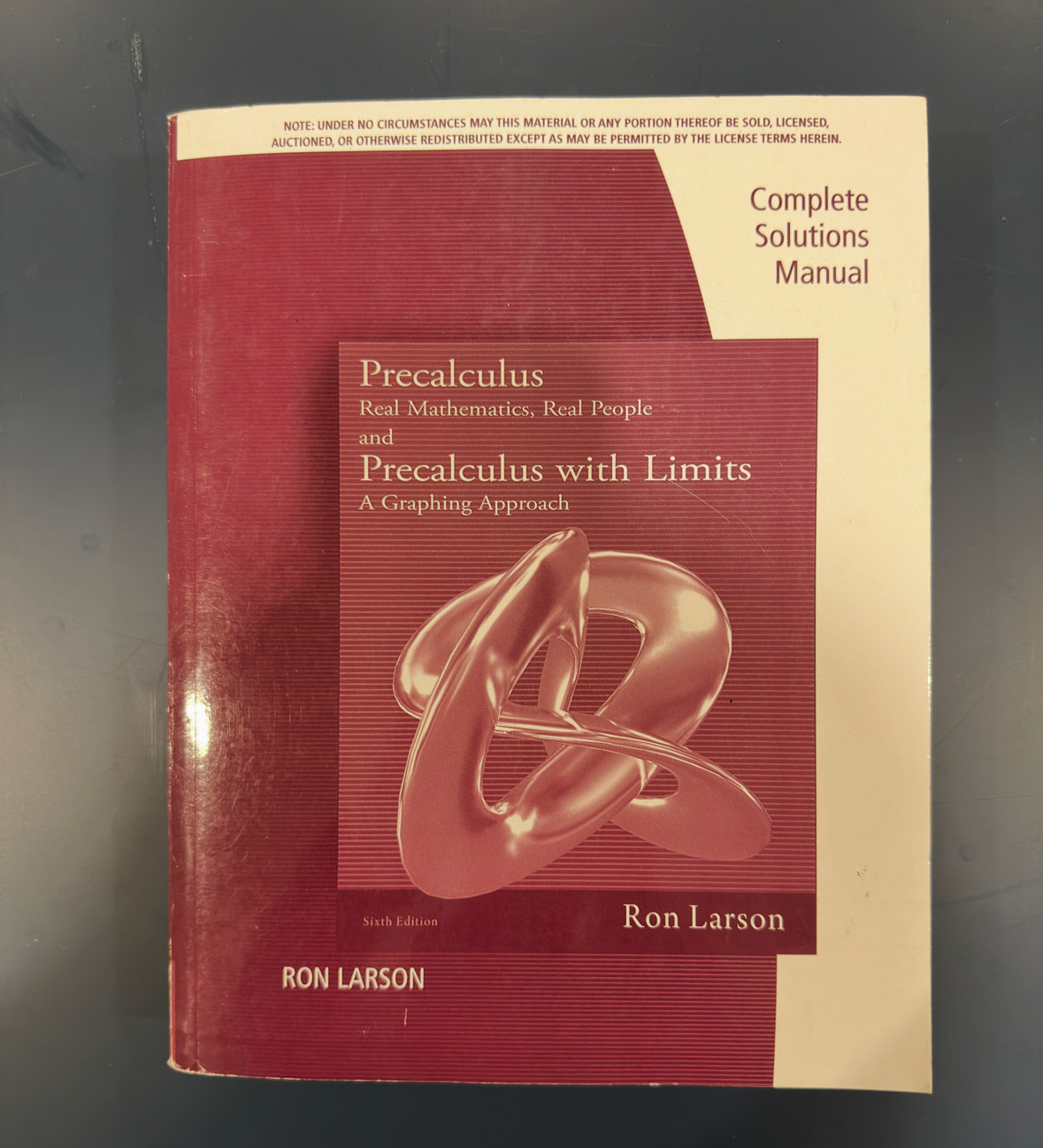 TE BUNDLE PRECALCULUS WITH LIMITS: A Graphing Approach 6th Edition By Ron Larson